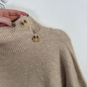 Suncoo Paris Cream Turtleneck Wool Alpaca Blend Sweater Womens T2 US Medium thumbnail 3
