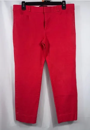 Banana Republic Sloan Fit Red Crop Pants Size 10 thumbnail 1