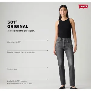 NWOT Levi's 501 Original Fit Jeans Fractal Line High Rise Straight Leg 32 x 30 thumbnail 4