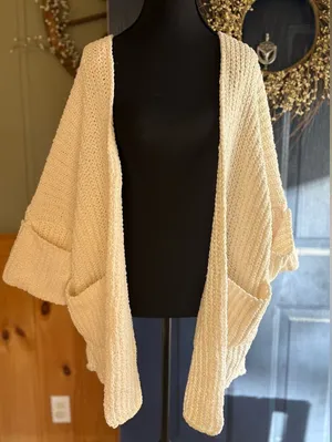 POL Knit Oversized Open-Front Cardigan w/Pockets. Size Small NWT thumbnail 1