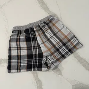 Aerie Soft Gauze Button Up Pajama Top & High Waisted Boxer Set Womens Small Gray thumbnail 11
