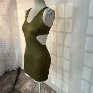 🔥5 for $25🔥 Bebe gold cutout mini bodycon cocktail party dress size XS thumbnail 3