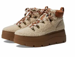 NEW ZODIAC Women's, Billie Boot Sherpa Lined Combat Sneaker IN Natural Caramel thumbnail 1