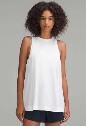Long Cotton Crewneck Tank Top Size L thumbnail 1