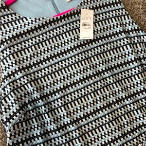 NWT LOFT Blue Boho Pattern Dress thumbnail 7