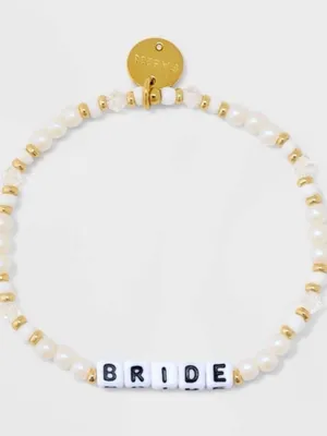 BRIDE Pearl & Gold Beaded Bracelet White thumbnail 1