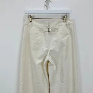 J.Crew Full Length Wide Leg Trouser Cotton Linen Blend Ivory Relaxed US 6 NWT thumbnail 10