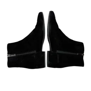 Aquatalia Ulyssa Black Suede‎ Hidden Wedge Ankle Boot Bootie Size 7 thumbnail 5