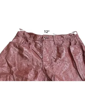 Abercrombie 90s Straight Vegan Leather Pants Womens 4 Red Brown Ultra High Rise thumbnail 11