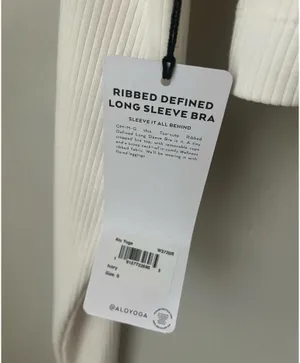 Alo Ribbed Defined Long Sleeve Bra thumbnail 5