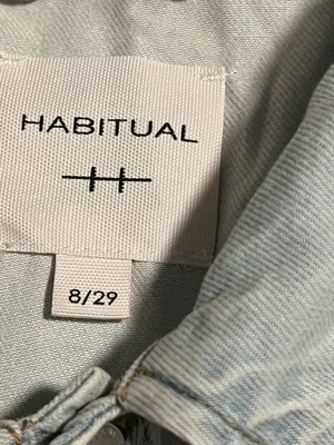 Womens 8/29 Habitual Light Wash Denim Sleeveless Wide-Leg Jumpsuit/Romper thumbnail 12