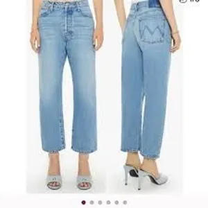 MOTHER Jeans Women 28 Light Blue The Ditcher Crop High‎ Rise Straight Leg Denim thumbnail 2