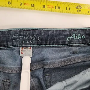 Silver Jeans Womens 32x31.5 ‎ Aiko Bootcut Flare Stretch Distressed Destroyed thumbnail 4