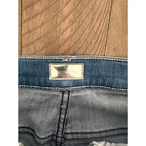 MOTHER The Stunner Ankle Fray Graffiti Girl Denim Distressed Jeans Women’s sz 24 thumbnail 7