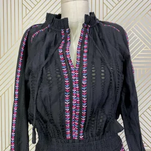 MISA Los Angeles Manuela‎ Dress Black Embroidered thumbnail 4