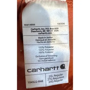 Carhartt Women's Fleece Pullover Sherpa 1/4 Snap Relaxed Fit 0J4991-W Orange XXL thumbnail 6