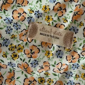 209 Altar'd State Floral Camisole in Cream Pink Orange Crop Tie Back small thumbnail 3