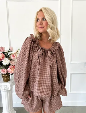 Brown Gingham Set Size L thumbnail 2