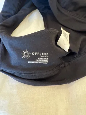 OFFLINE by Aerie Black Sports Bra thumbnail 3