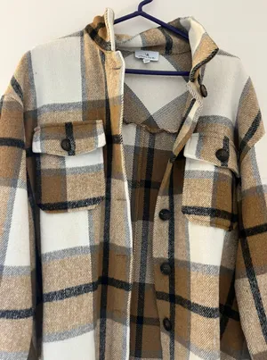 urban daizy plaid shacket  thumbnail 2