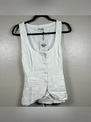 Princess Polly Spirito vest top white SZ:6 thumbnail 4