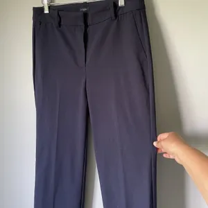 J. Crew Mid-Rise Cropped Dress Pants Navy Blue Workwear Women's Size 6 thumbnail 5