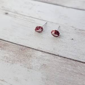 Vintage Stud Earrings Small & Dainty Ladybird/Ladybug thumbnail 7