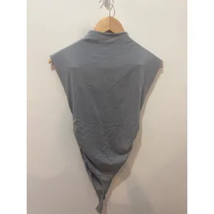 Abercrombie & Fitch Gray Modal Blend Mock Neck‎ Padded Shoulder Bodysuit Medium thumbnail 3