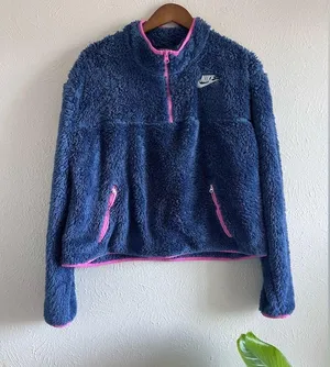 Nike SPORTSWEAR SHERPA PLUSH FLEECE ZIP CROP SWEATSHIRT SIZE 1X thumbnail 5