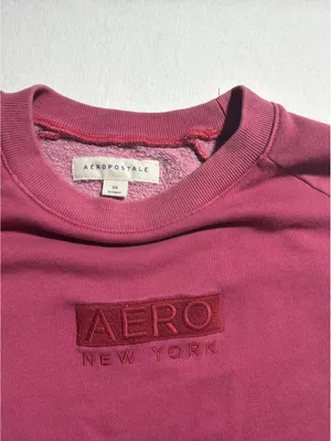 Aeropostale AERO New York Burgundy Crewneck Sweatshirt XS thumbnail 4
