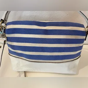 Kate Spade Maria Southport Ave Blue&White Leather‎ Crossbody Bag thumbnail 6