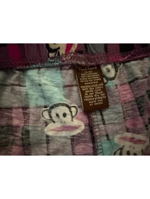 Y2K Paul Frank Julius Monkey Plaid Fleece Pajama Shorts XL thumbnail 2