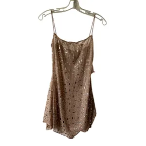 Oh Polly Durrani Sheer Embellished Scoop Neck Mini Dress in Nude Size 4 thumbnail 4