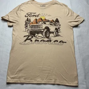 Goodfellow & Co Ford Bronco Graphic Tee‎ Tan Small Short Sleeve Shirt thumbnail 1