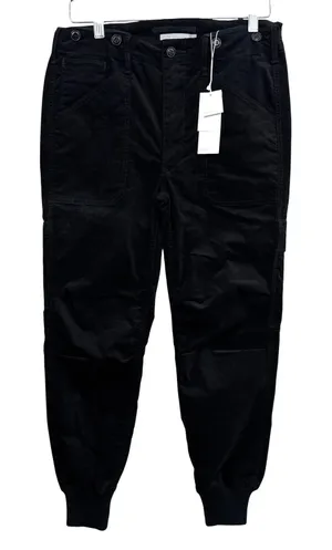 Vince Pants Womens Size 4 Black Corduroy Jogger Utility Cargo V442521499 thumbnail 1