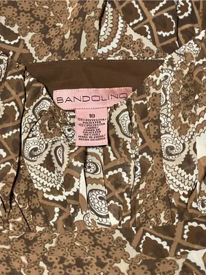 Whimsy patterned brown maxi Dress Size 10 thumbnail 4