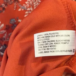 Knox Rose‎ Orange Boho Embroidered Dress Size Large thumbnail 6