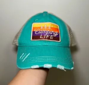 Katydid Camping Life Teal Trucker Hat Green thumbnail 1