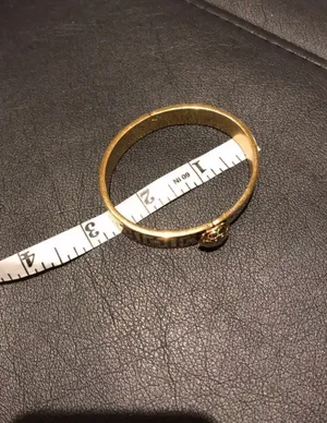 Coach Vintage Enamel Bangle Geometric Cube Square Print secure closure Cuff Bracelet Gold .5 wide band jewelry retro preppy minimalist thumbnail 9