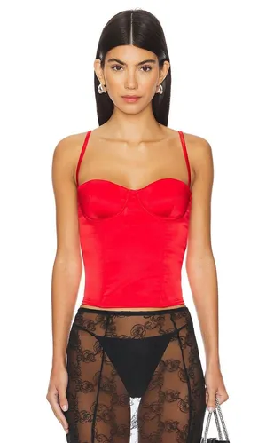 Aritzia Ten Dazzle Satin Bustier Red Size 2 thumbnail 4