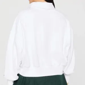 Fabletics White Year Round Terry Front Snap Sweatshirt thumbnail 7