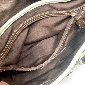 Coach vintage3653 Soho Y2k Double Pocket Buckle Flap Cream Leather Shoulder Bag thumbnail 14