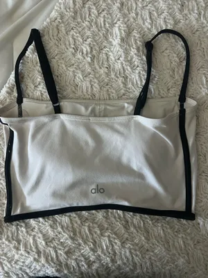 Alo White And Black Tank Top thumbnail 2