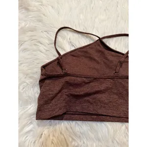 Offline by Aerie Womens Sz Medium The Hugger Longline Racerback Sports Bra Brown thumbnail 6