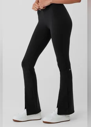 ALO Airbrush High Waist Flutter Legging in Black Sz. XS thumbnail 4