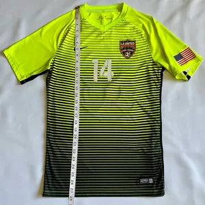 LA United Futbol Academy Woman’s Shirt Yellow Soccer Jersey Adidas Size Small thumbnail 5