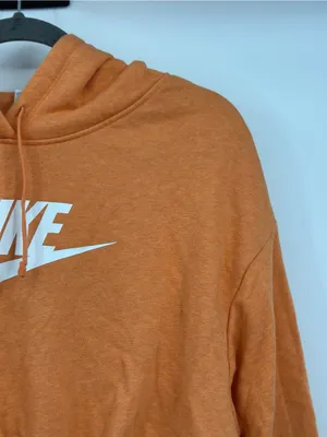 Nike Sportswear Women’s‎ Oversized Crop Graphic Hoodie Orange Trance Size M thumbnail 6