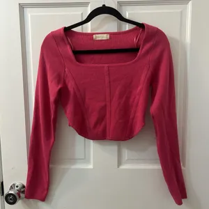 Altar'd State Pink Corset Top thumbnail 1