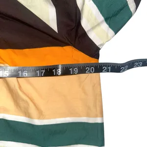 Anthropologie Maeve Clea Striped Long Puff Sleeve Cotton Peasant Blouse MEDIUM thumbnail 6