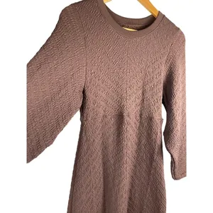 Free People Gabby Boho Textured Seamless Midi Dress in Coconut Shell Size Medium thumbnail 10